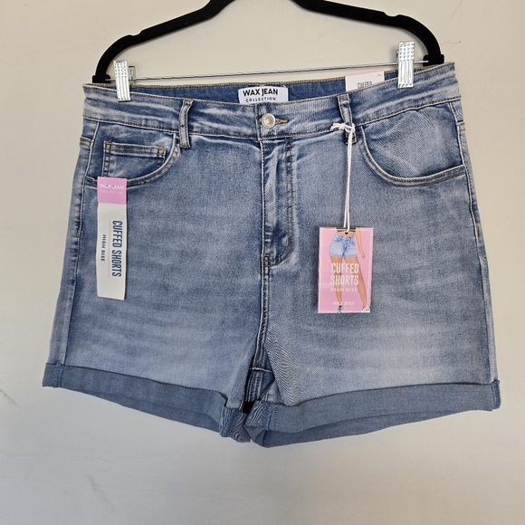 Wax Collection Cuffed 4" Denim Shorts Women's 2XL Summercore Vacation Outdoors - Picture 1 of 10